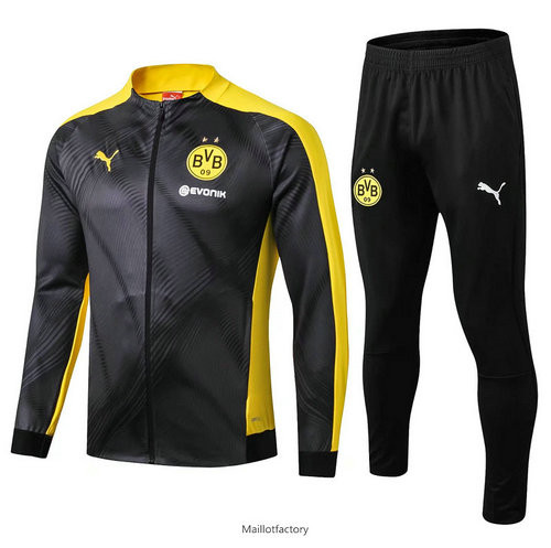 Pas cher Veste Survetement Borussia Dortmund BVB 2019/20 Noir/Jaune