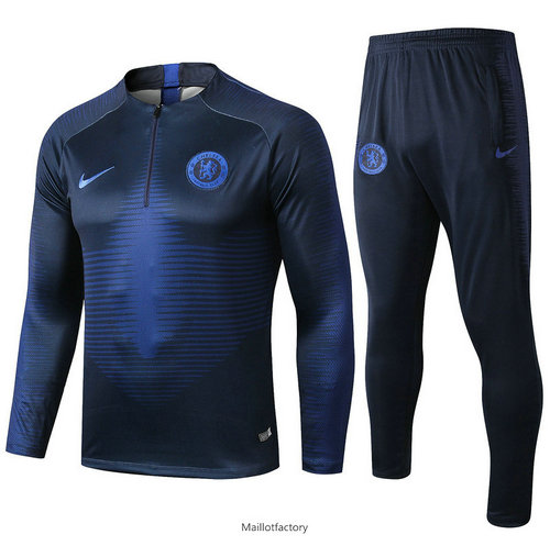 Achat Survetement Chelsea 2019/20 Bleu Marine sweat zippé