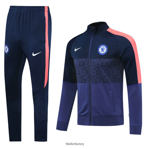 Pas cher Veste Survetement Chelsea 2020/21 Bleu Marine