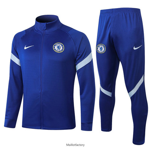 Achetés Veste Survetement Chelsea 2020/21 Bleu Col Haut