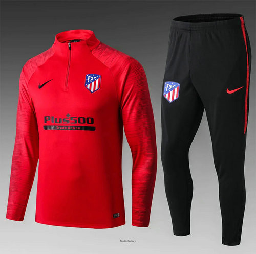 Vente Survetement Enfant Atletico Madrid 2019/20 Rouge/Noir sweat zippé