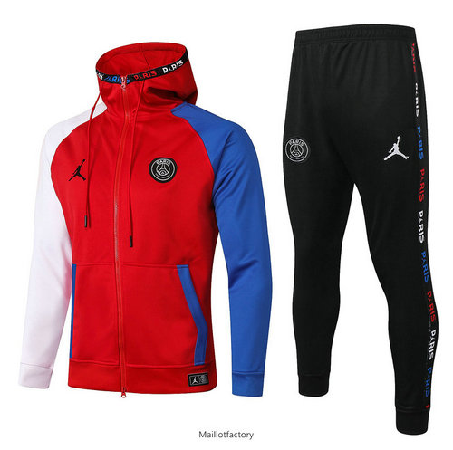 Achat Veste Survetement Enfant Jordan 2020/21 Enfant a Capuche Rouge