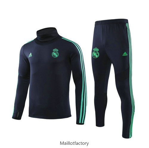 Achat Survetement Enfant Real Madrid 2019/20 Enfant Bleu Marine Col haut