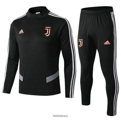 Vente Survetement Juventus 2019/20 Noir/Gris Col Rond