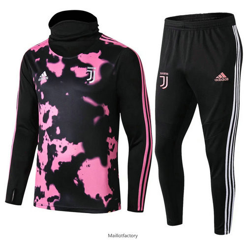 Achat Survetement Juventus 2019/20 Noir/Rose Col Haut