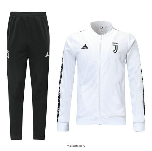 Prix Veste Survetement Juventus 2019/20 Blanc/Noir