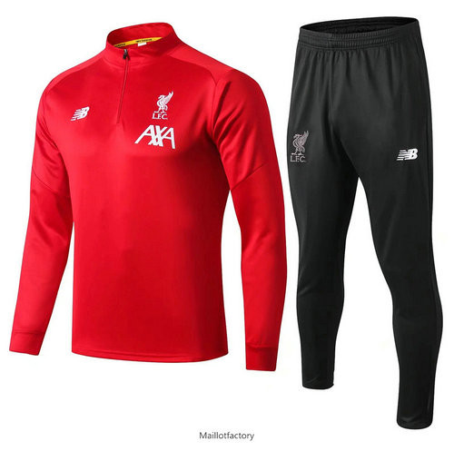 Pas cher Survetement Liverpool 2019/20 Rouge + Short Noir