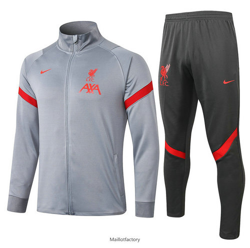 Achat Veste Survetement Liverpool 2020/21 Gris clair