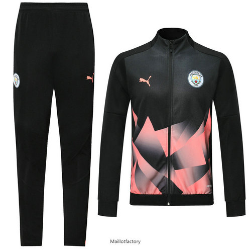 Soldes Veste Survetement Manchester City 2019/20 Noir/Rose