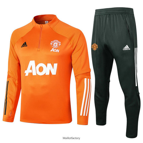 Nouveaux Survetement Manchester United 2020/21 Orange