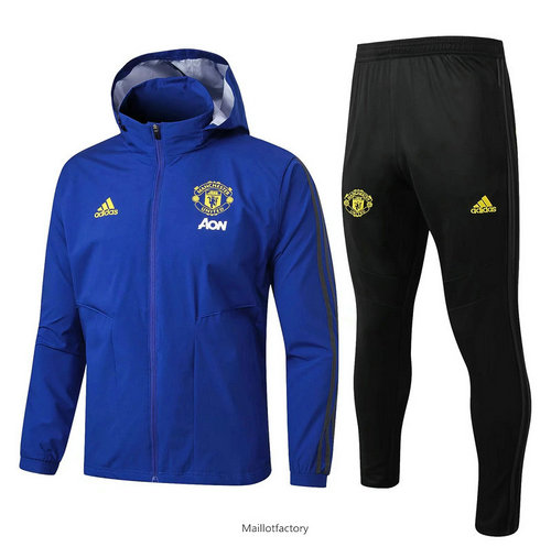 Vente Coupe vent Manchester United 2019/20 Bleu/Noir à Capuche