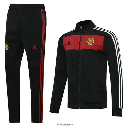 Achat Veste Survetement Manchester United 2020/21 Noir/Rouge