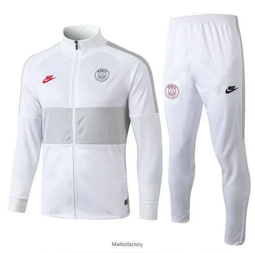 Nouveaux Veste Survetement PSG 2019/20 Blanc