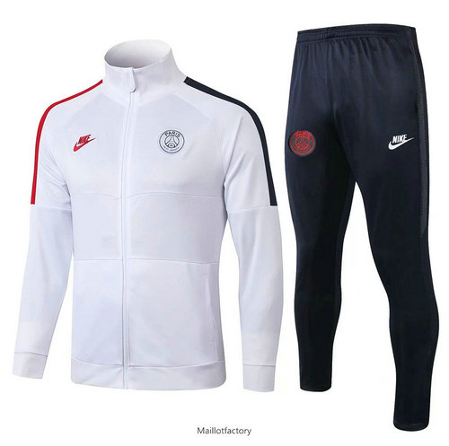 Achetez Veste Survetement PSG 2019/20 Blanc/Noir