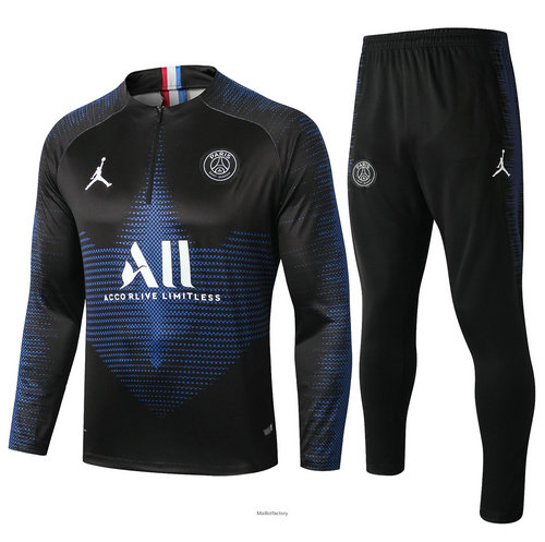 Soldes Survetement PSG 2019/20 Noir sweat zippé