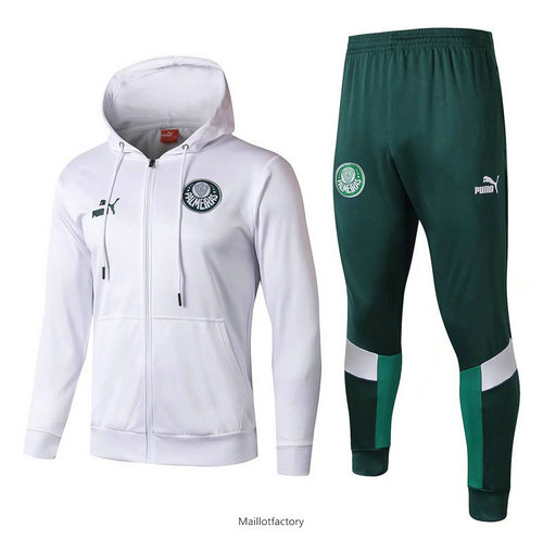 Soldes Survetement Palmeiras 2019/20 Blanc à Capuche