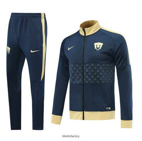 Pas cher Veste Survetement Pumas UNAM 2019/20 Bleu Marine