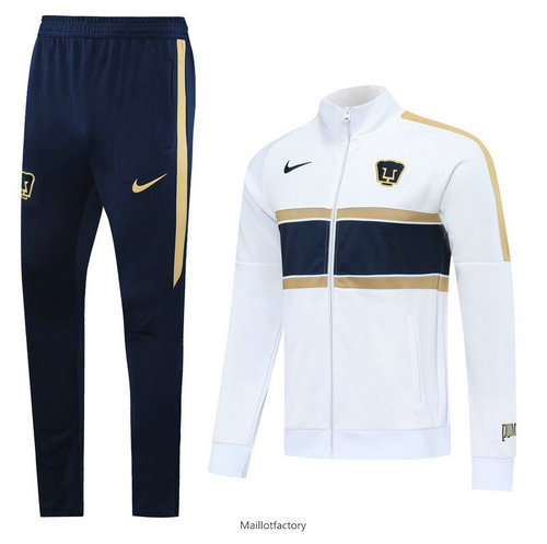 Flocage Veste Survetement Pumas 2020/21 Blanc/Bleu