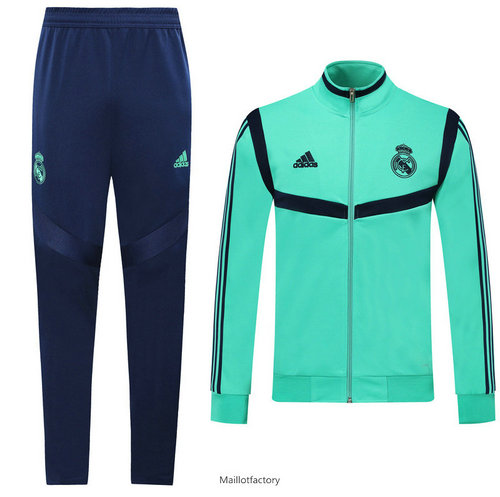 Nouveaux Veste Survetement Real Madrid 2019/20 Vert/Bleu