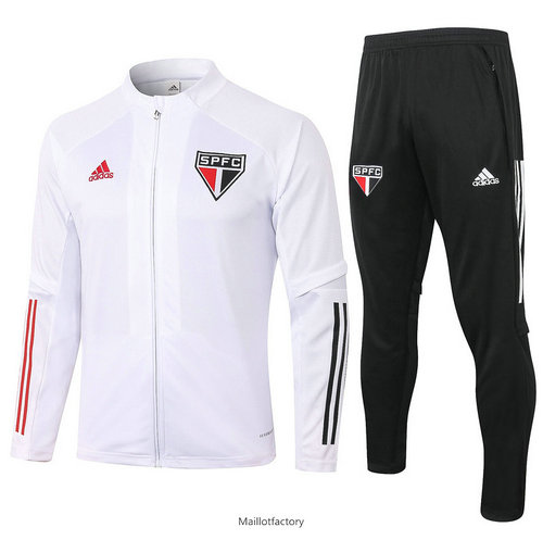 Nouveaux Veste Survetement São Paulo 2020/21 Blanc