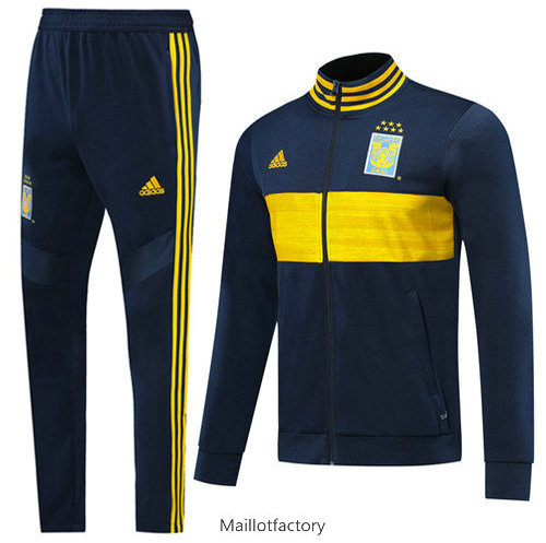 Pas cher Veste Survetement Tigres UANL 2019/20 Bleu Marine/Jaune