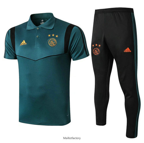 Achat Kit d'entrainement Maillot Ajax POLO 2019/20 Vert/Noir