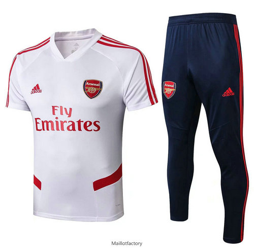 Nouveaux Kit d'entrainement Maillot Arsenal POLO 2019/20 Blanc/Bleu Marine