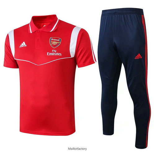 Achetés Kit d'entrainement Maillot Arsenal POLO 2019/20 Rouge/Bleu Marine