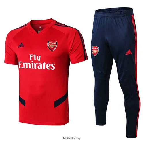 Achetez Kit d'entrainement Maillot Arsenal 2019/20 Rouge/Bleu Marine Col V