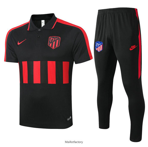 Nouveaux Kit d'entrainement Maillot Atletico Madrid POLO 2020/21 Noir/Rouge