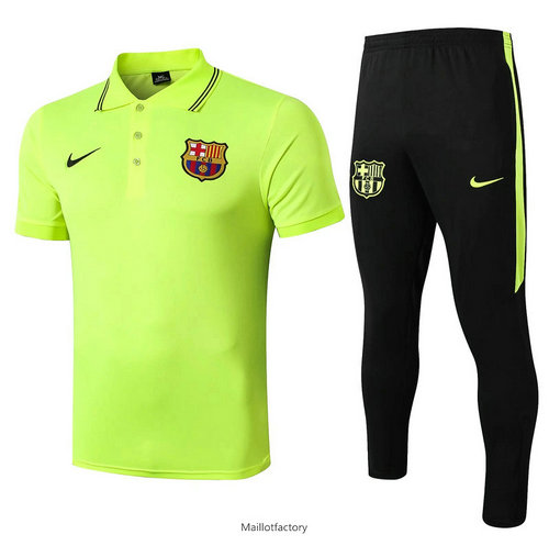 Pas cher Kit d'entrainement Maillot Barcelone POLO 2019/20 Vert