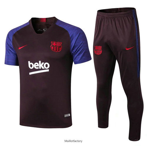 Flocage Kit d'entrainement Maillot Barcelone 2019/20 Noir Col V