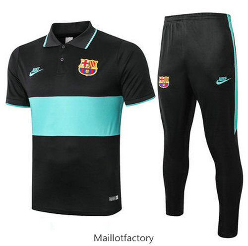 Prix Kit d'entrainement Maillot Barcelone POLO 2019/20 Noir/Bleu