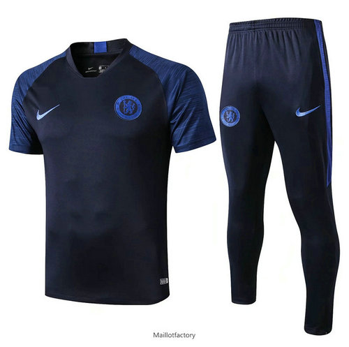 Achetés Kit d'entrainement Maillot Chelsea 2019/20 Bleu Marine Col V