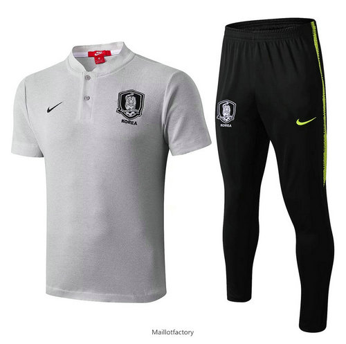 Achetez Kit d'entrainement Maillot Corée 2019/20 Blanc/Noir Col V