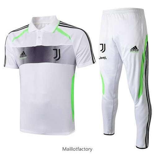 Pas cher Kit d'entrainement Maillot Juventus 2019/20 Blanc