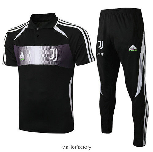 Flocage Kit d'entrainement Maillot Juventus 2019/20 Noir/Blanc bande