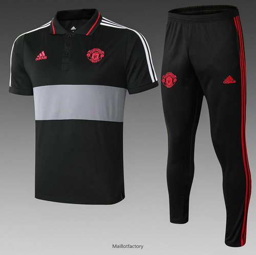 Nouveaux Kit d'entrainement Maillot Manchester United POLO 2019/20 Noir