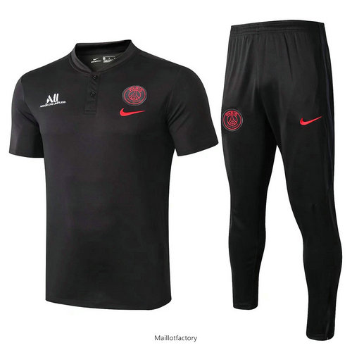 Nouveaux Kit d'entrainement Maillot PSG 2019/20 Noir Col V