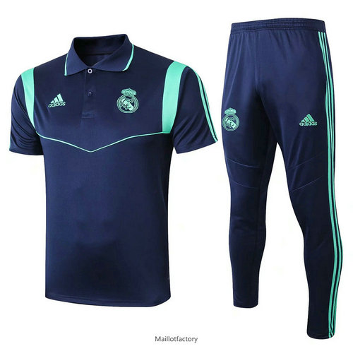 Nouveaux Kit d'entrainement Maillot Real Madrid POLO 2019/20 Bleu Marine