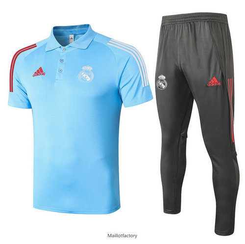 Nouveaux Kit d'entrainement Maillot Real Madrid POLO 2020/21 Bleu