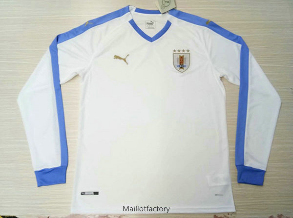 Achetés Maillot du Uruguay 2019/20 Exterieur Manche Longue Blanc