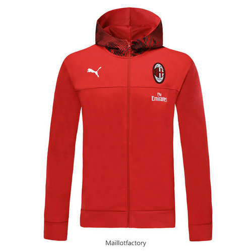 Achetés Veste a Capuche AC Milan 2019/20 Rouge