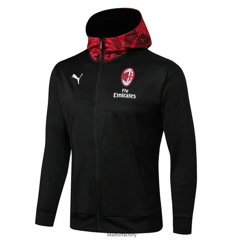 Vente Veste a Capuche AC Milan 2019/20 Noir /Rouge