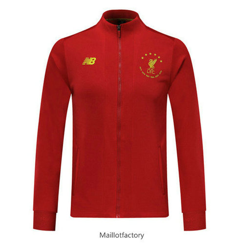 Soldes Veste Liverpool 2019/20 Six Times edition commemorative Rouge