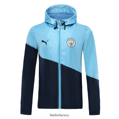 Pas cher Coupe vent Manchester City 2019/20 Bleu Marine