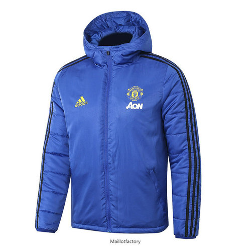 Soldes Veste a Capuche Manchester United 2019/20 Doudoune Bleu