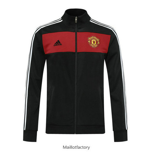 Pas cher Veste Manchester United 2020/21 Noir/Rouge