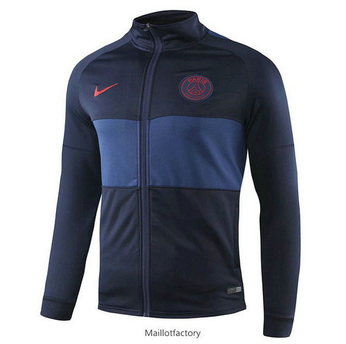 Nouveaux Veste PSG 2019/20 Bleu Marine Col Haut