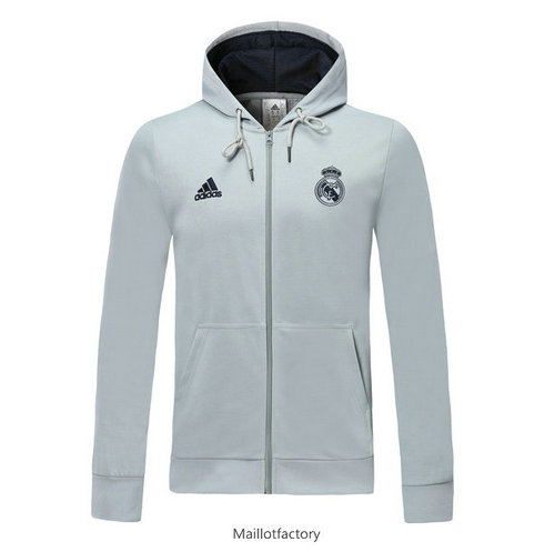 Prix Sweat à Capuche Real Madrid 2019/20 Gris clair